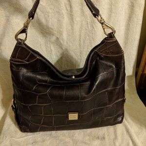 Dooney and Bourke croco embossed leather hobo